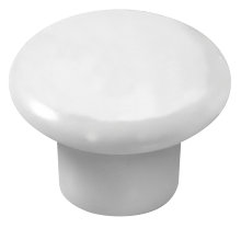 Porcelænsknop hvid Ø32 mm 2 stk.